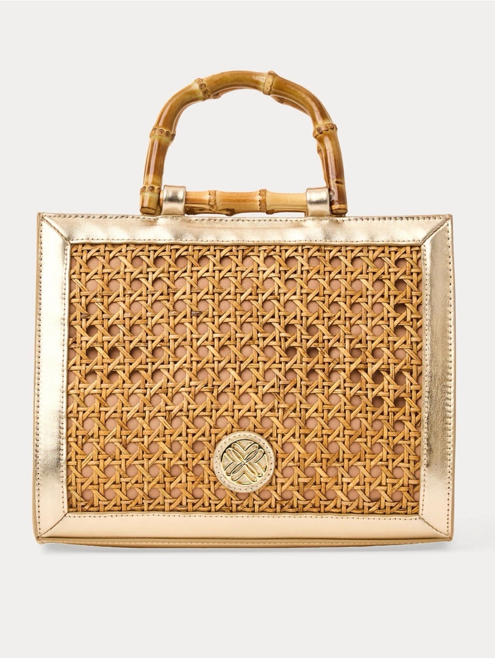 Lilly Pulitzer Liza Cane Top Handle Bag